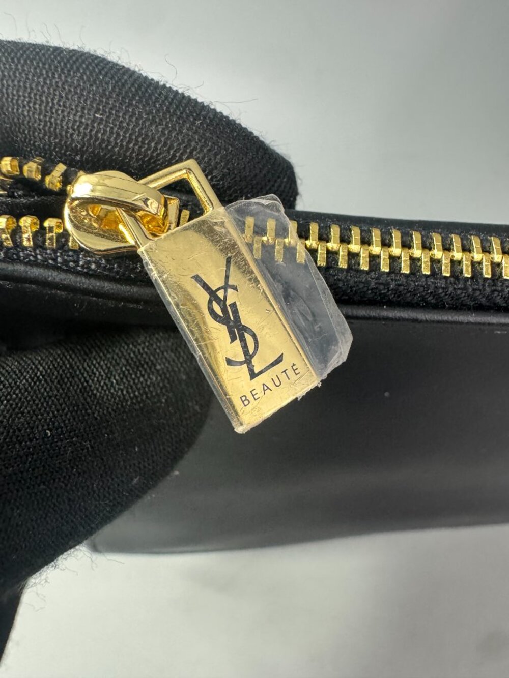 New Yves Saint Laurent (YSL) Beaute Black Clutch/Pouch with Gold Detailing - Picture 6 of 8